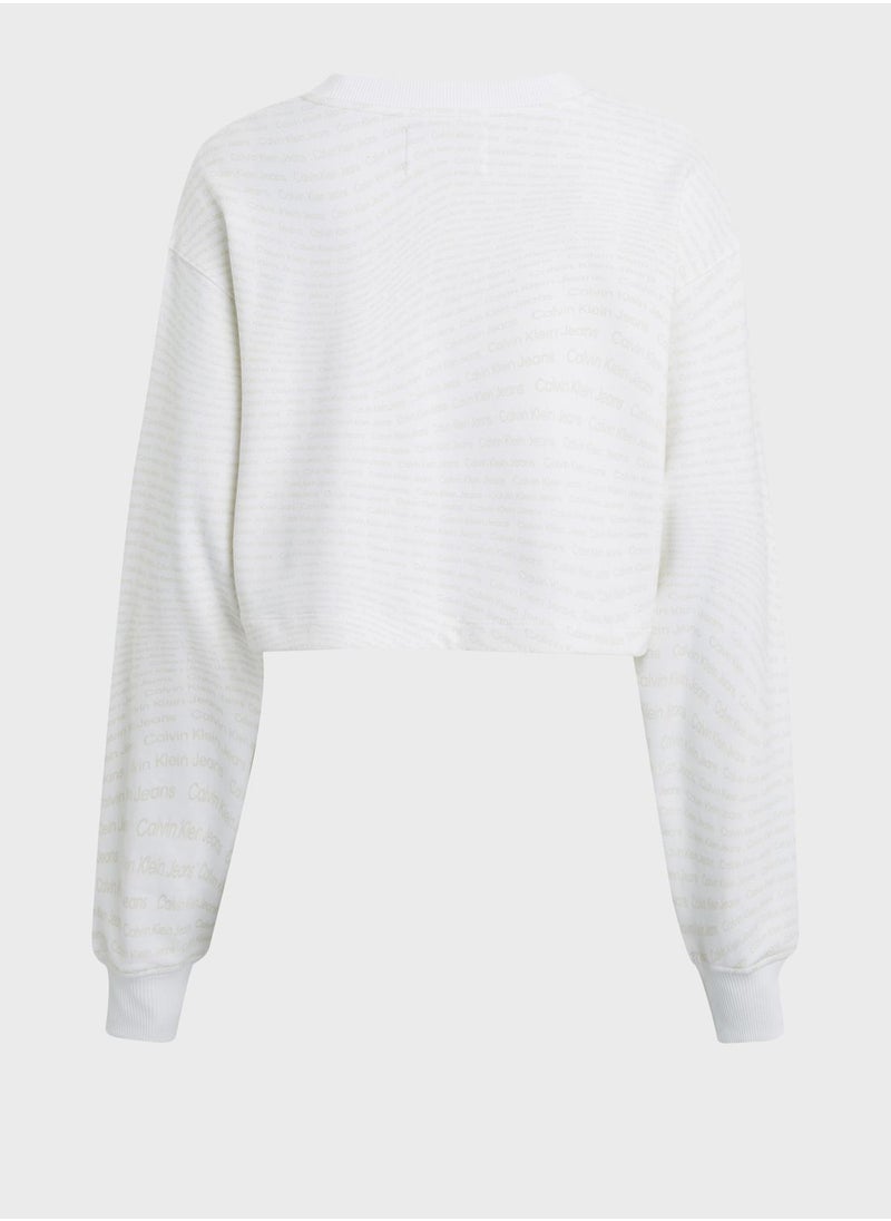 Calvin Klein Jeans - Crew Neck Crop Top - Image 1