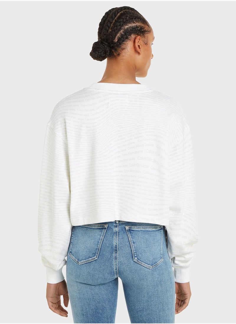 Calvin Klein Jeans - Crew Neck Crop Top - Image 1