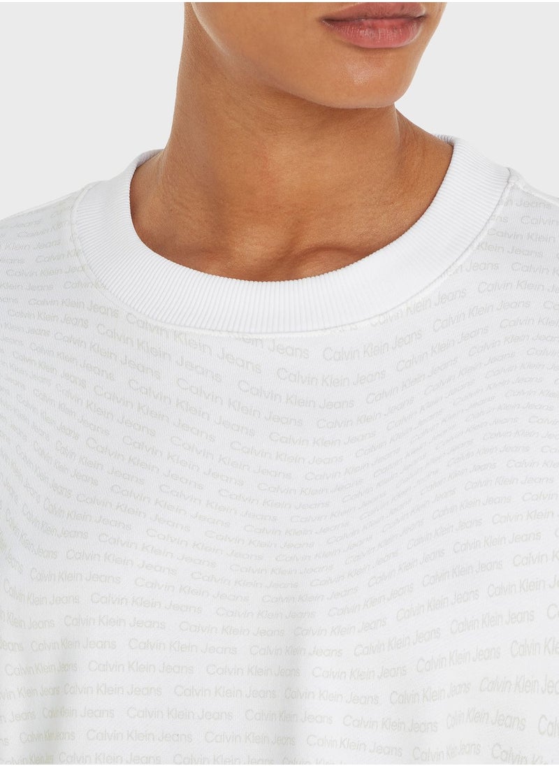 Calvin Klein Jeans - Crew Neck Crop Top - Image 1