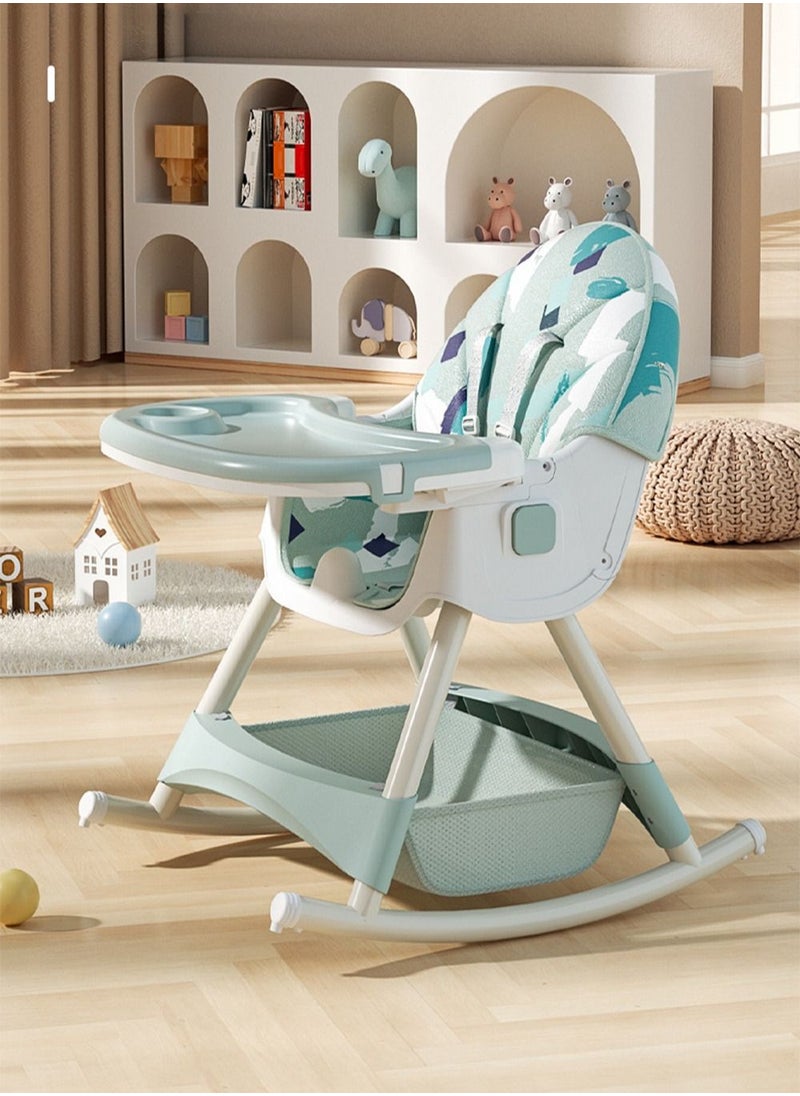 CityRiya-Long Baby High Chair, Baby Dining Chair, Folding Baby Feeding Chair, Toddler Chair, Baby High Chair for Eating, Children's Dining Chair, Booster Seat with Wheels, Dining Table Chair for Babies Kids  - Image 2