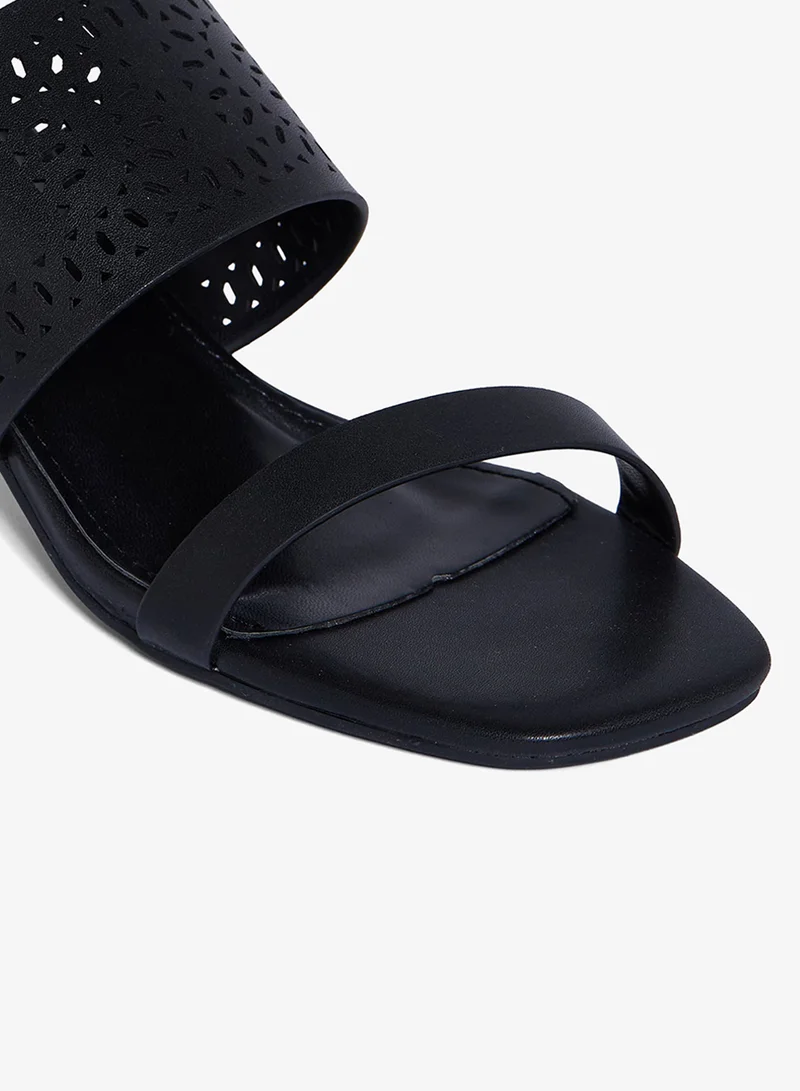 Geoomnii BLACK Geoomnii Mid Heel Sandals for Women – Comfortable Stylish Heeled Sandals for Office, Party & Daily Wear for Women | Best Price UAE