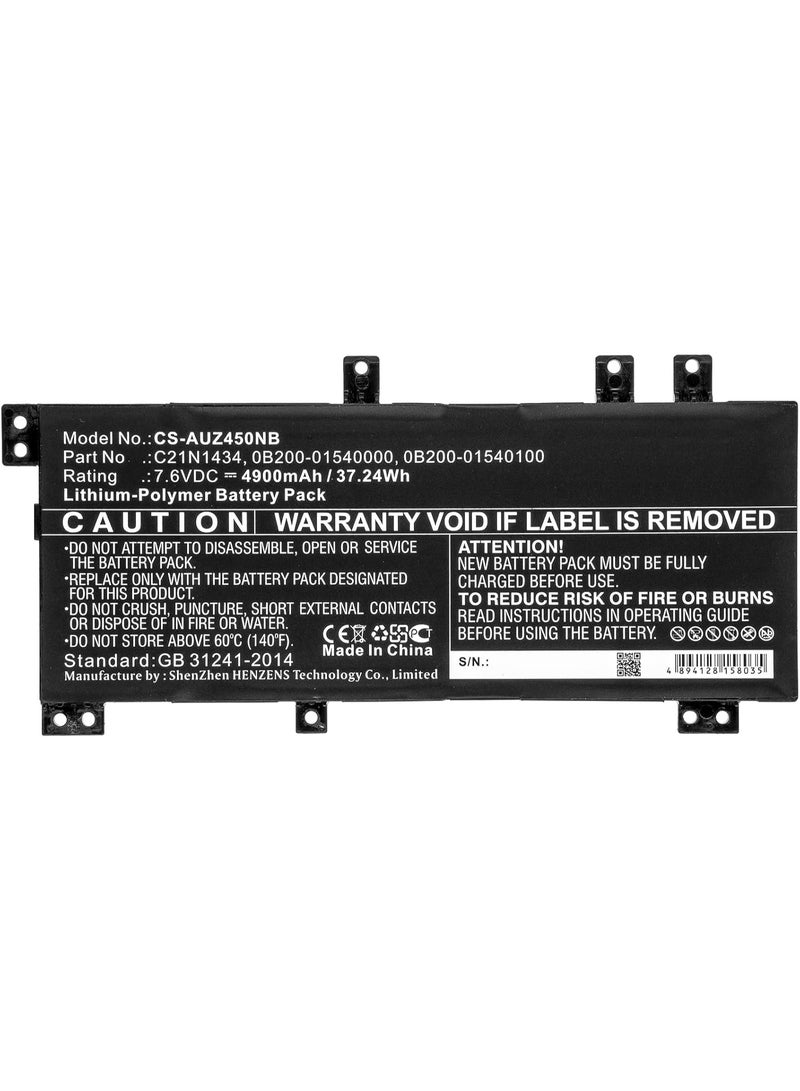 Terabyte Replacement Battery for Asus 0B200-01540000,0B200-01540100,C21N1434,PN:0B200-01540000,0B200-01540100,C21N1434,4900mAh - Image 2