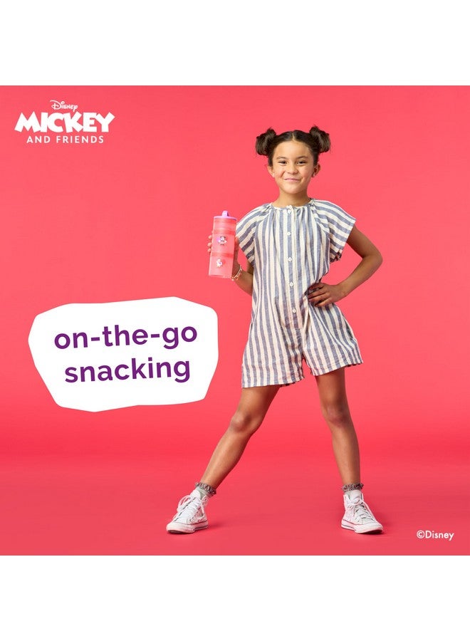 Whiskware Disney Stackable Snack Containers for Kids and Toddlers, 3 Stackable Snack Cups for School and Travel, Minnie and Daisy - Image 5