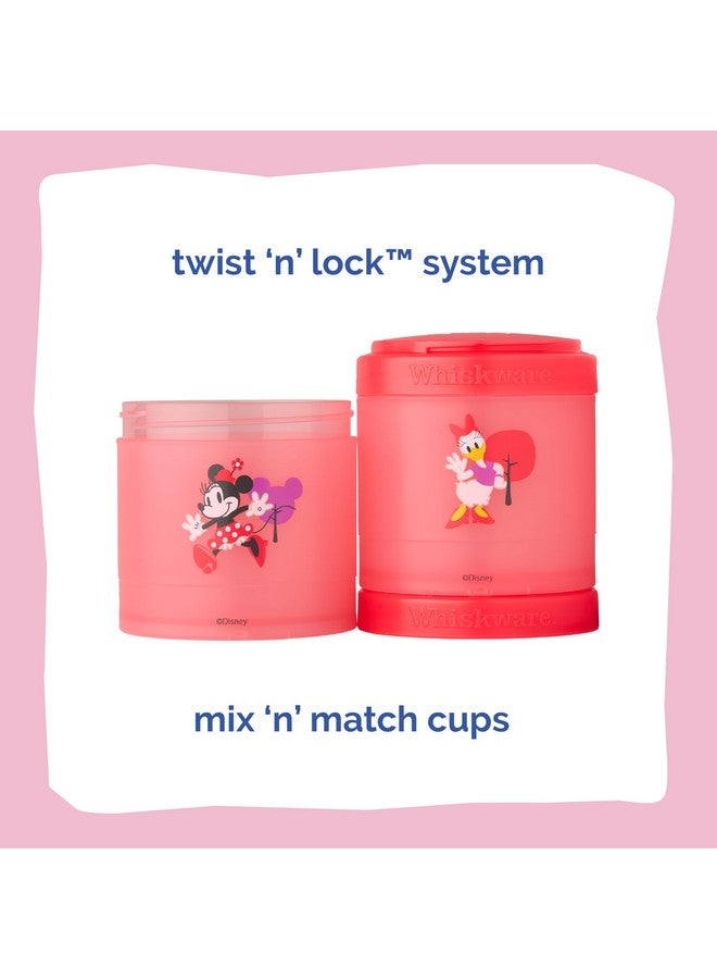 Whiskware Disney Stackable Snack Containers for Kids and Toddlers, 3 Stackable Snack Cups for School and Travel, Minnie and Daisy - Image 3