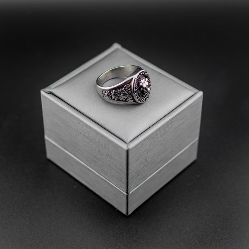 Silver Stainless Steel Ring For Him - Size 11 - Image 2