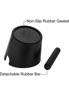 Generic Knock Box for Ground Coffee Knock Box - Durable ABS, Barista Design with Non-Slip Base, Shock Absorber and Removable Knock Bar - Black Round Design (Small)  - Image 4