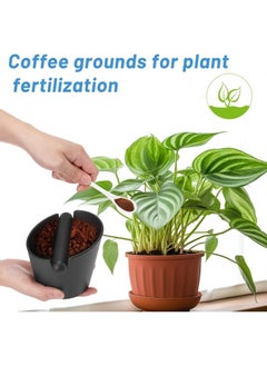 Generic Knock Box for Ground Coffee Knock Box - Durable ABS, Barista Design with Non-Slip Base, Shock Absorber and Removable Knock Bar - Black Round Design (Small)  - Image 5