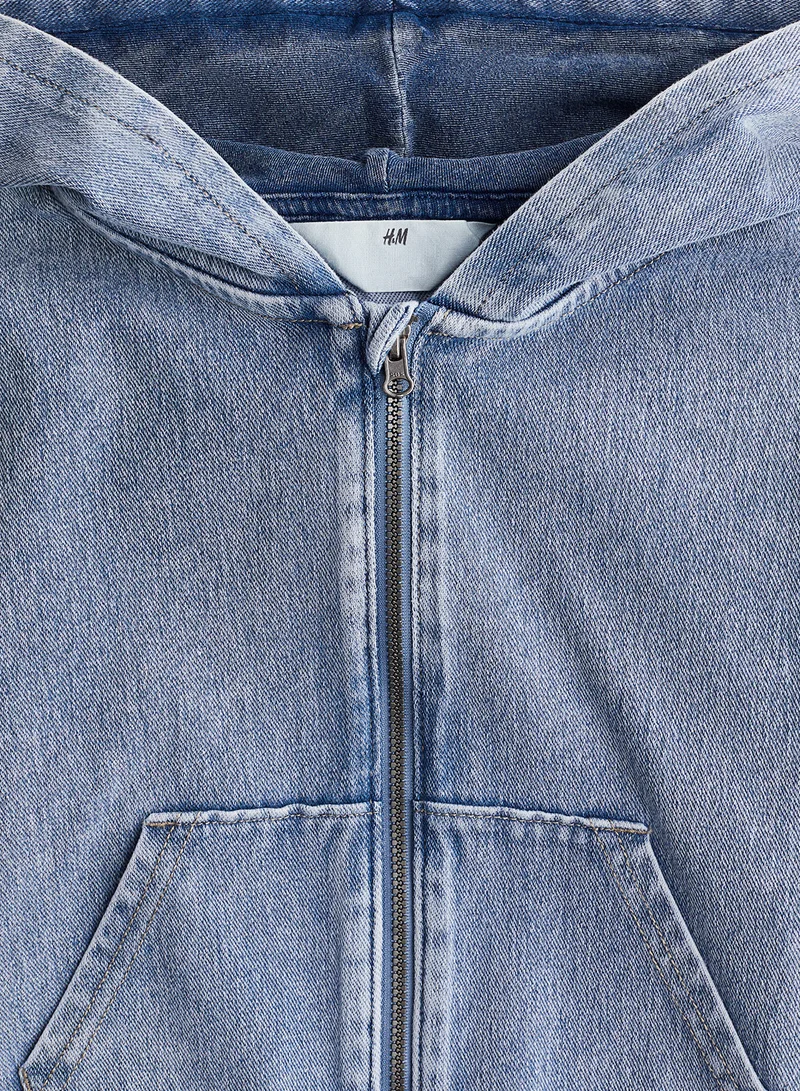 اتش اند ام Zip-Through Twill Hoodie