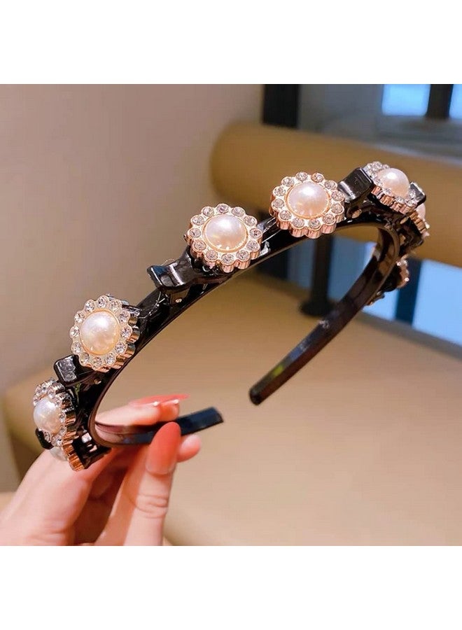 GSHLLO 3 Pcs Rhinestone Double Bangs Headband Hairpin Twist Plait Headband Hairbands Hair Accessories For Women Girls - Image 3