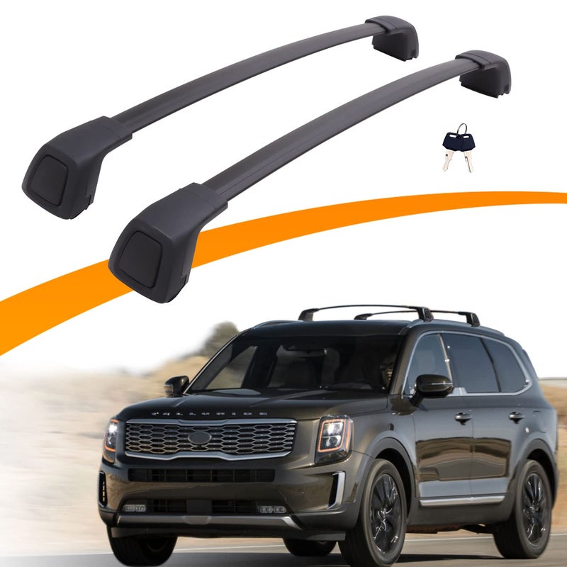 Snailfly Upgraded Roof Rack Cross Bars Fit for 2019-2025 Kia Telluride S SX SX-P EX Lockable Crossbars for Ski Kayak Bike Basket (Except X-Line and X-Pro) - Image 1
