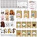 Jiytivity 38 Pcs Adopt a Puppy Party Favors Include 12 Pcs Mini Stuffed Dogs 12 Pcs Kraft Paper Gift Bags 12 Pcs Adopt Cards 1 Adopt Sign 1 Fence for Adopt a Dog Party Favor Supplies Pet Birthday Gifts - Image 2