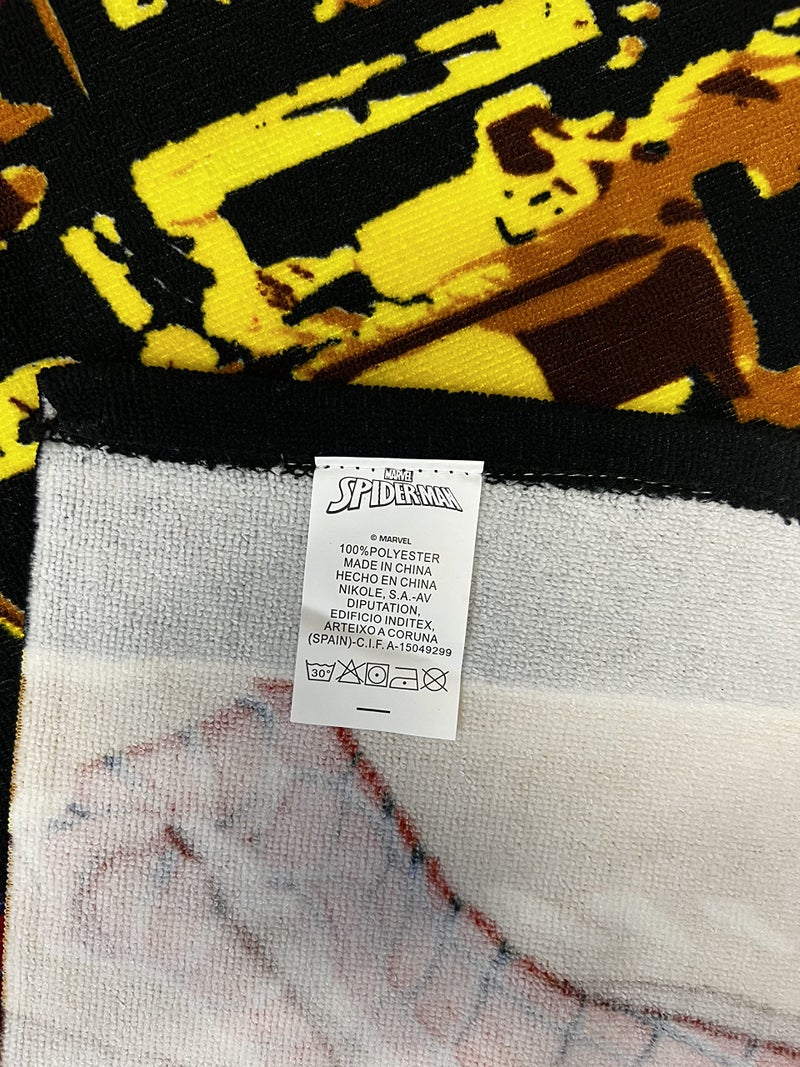 SPIDERMAN Marvels Spiderman Blue Big Spider Man Shooting Web Hooded Boys Poncho Towel - Image 2