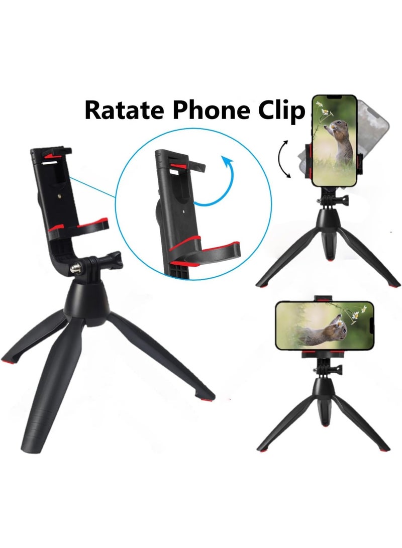 Mini Phone & Camera Tripod with Wireless Remote – 1/4" Screw Universal Portable Tripod for iPhone, DJI OSMO Pocket 3, Insta360, Sony - Image 3