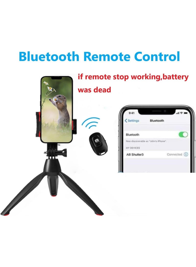 Mini Phone & Camera Tripod with Wireless Remote – 1/4" Screw Universal Portable Tripod for iPhone, DJI OSMO Pocket 3, Insta360, Sony - Image 2