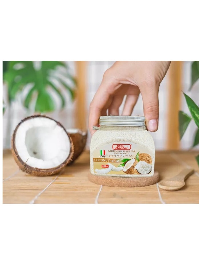 Skin Doctor Skin Doctor Coconut Whitening Scrub For Face & Body 500g  - Image 2
