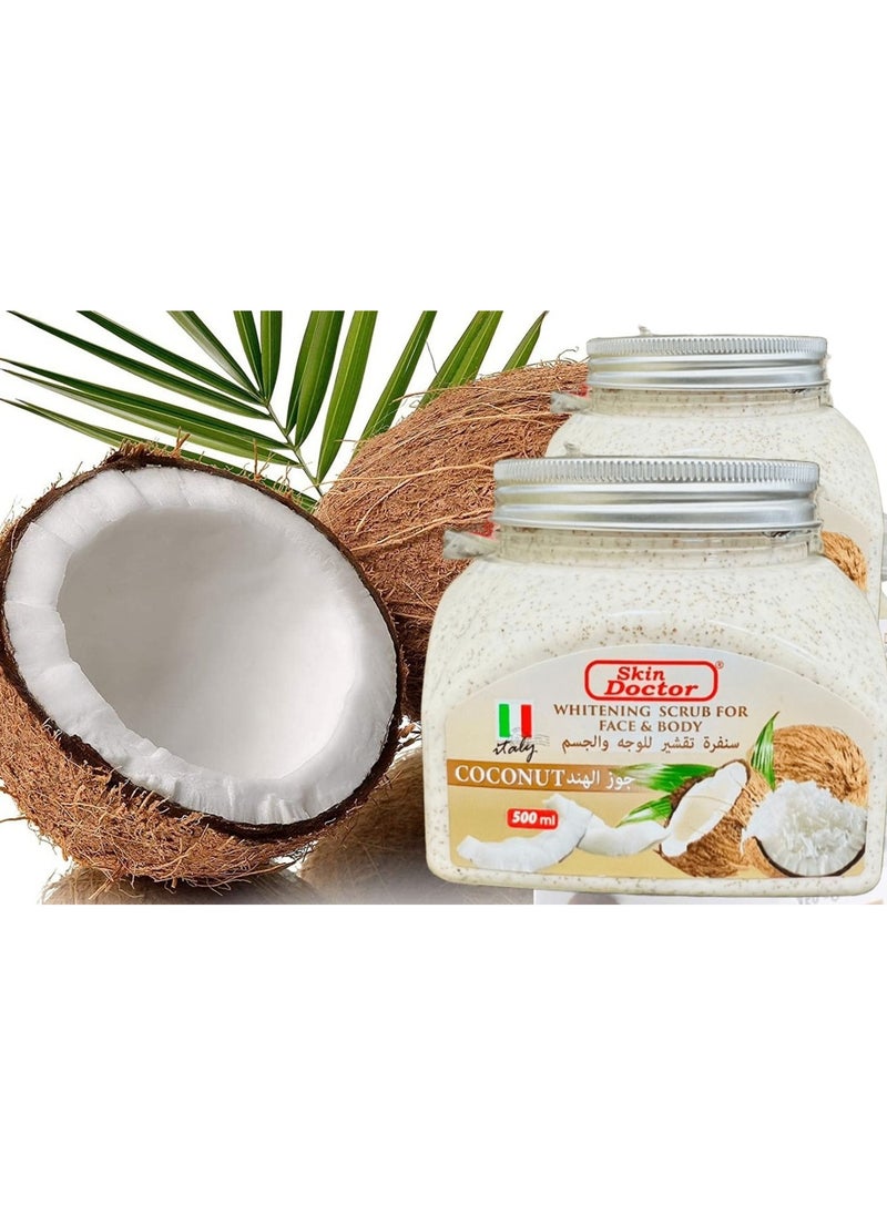 Skin Doctor Skin Doctor Coconut Whitening Scrub For Face & Body 500g  - Image 4