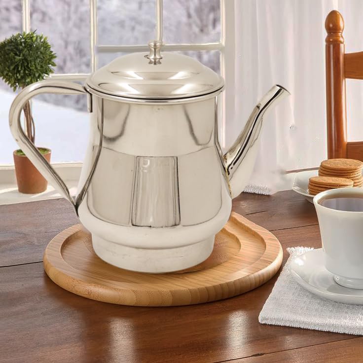 Spillbox Stainless Steel Tea Coffee Kettle|Tea Pot|Serving Kettle|Water Kettle with Lid for Hot|Cold Beverages with Classic Handle-Tea Pot Jaguar size3 - Image 5