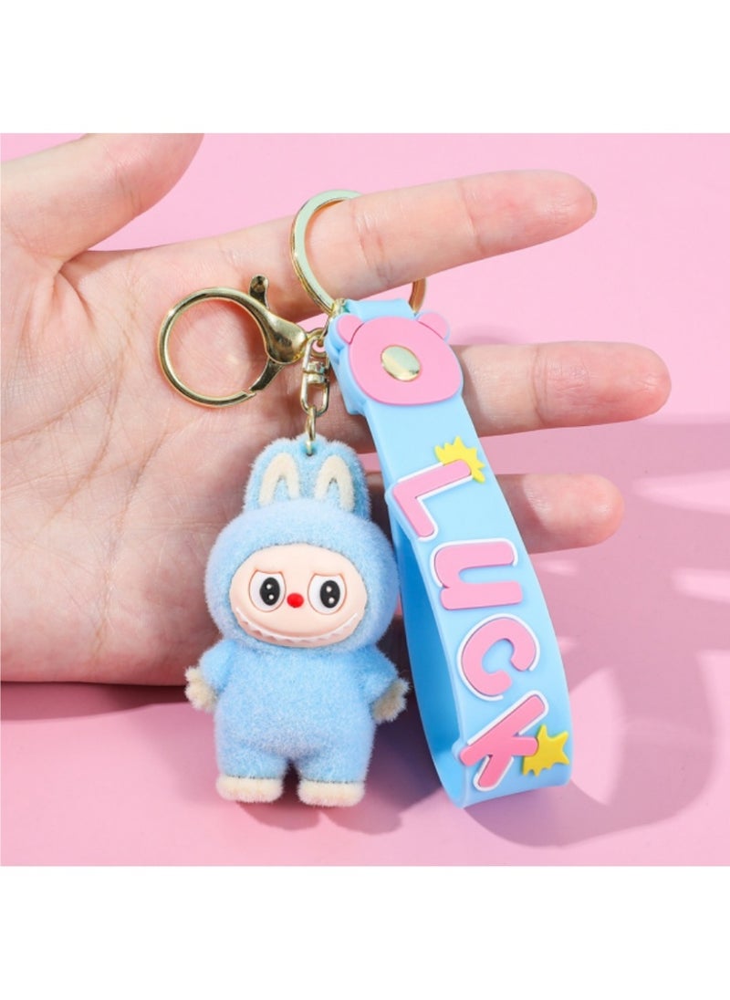 LABUBU Labubu Keychain for Women and Girls – Cute Mini Cartoon Monster Pendant, Creative Animal Keyring for Car Keys, Bags, Backpacks – Fun Gift for Friends, Kids, and Collectors  - Image 1