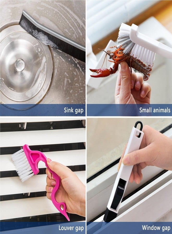 CRAFNEW 14Pcs Small Crevice Cleaning Brush Set, Groove Gap Cleaning Tool for Cleaning Kitchen,Bathroom, Corner, Sink,Door,Window Track,Cup - Image 5