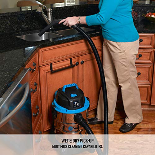 Vacmaster, VQ607SFD, 6 Gallon 3 Peak HP Stainless Steel Wet/Dry Shop Vacuum - Image 4