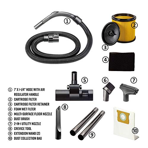 Vacmaster, VQ607SFD, 6 Gallon 3 Peak HP Stainless Steel Wet/Dry Shop Vacuum - Image 3