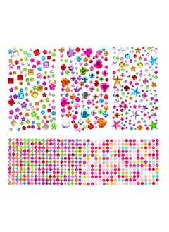 880pcs Gem Stickers Rhinestones for Crafts Self Adhesive Jewels Stickers Acrylic Gems DIY Craft Decorative Diamond Stickers Small Stickers for Kids
