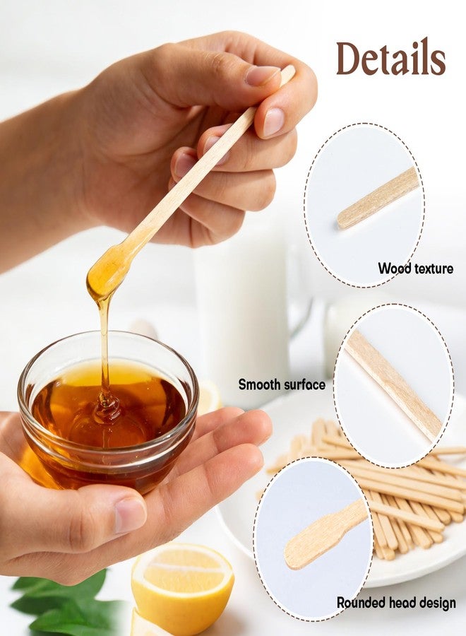RAQEHO 200Pcs Eyebrow Wax Sticks - Small Wooden Waxing Sticks Wooden Wax Applicator for Nose Eyebrows Lips Hair Removal Waxing Essentials Mini Craft WoodSticks Esthetician Supplies for Home Salon Use - Image 4