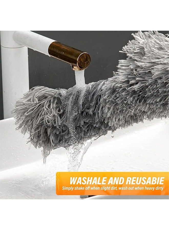 Loquat Microfiber Duster Kit 6 Pack Washable Telescopic Duster Ceiling Fan Duster for Cleaning High or Low Places - Image 4