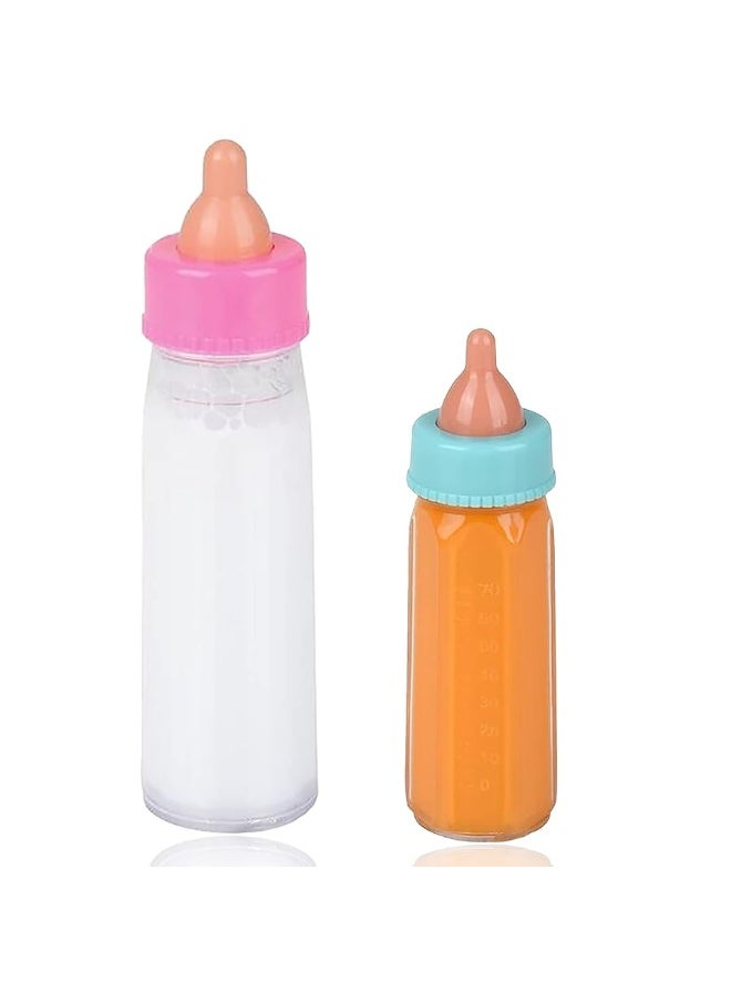 4E's Novelty 4E's Novelty 2 Pack Baby Doll Bottles Accessories, Magic Doll Disappearing Milk and Juice - Baby Doll Accessories Toys for Kids Toddlers, Great Gift Stocking Stuffers for Little Girls Ages 3 4 5 6 7  - Image 3