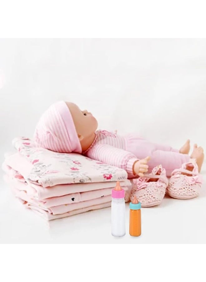4E's Novelty 4E's Novelty 2 Pack Baby Doll Bottles Accessories, Magic Doll Disappearing Milk and Juice - Baby Doll Accessories Toys for Kids Toddlers, Great Gift Stocking Stuffers for Little Girls Ages 3 4 5 6 7  - Image 2