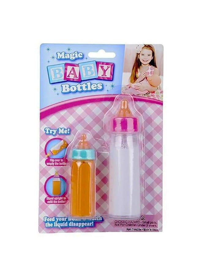 4E's Novelty 4E's Novelty 2 Pack Baby Doll Bottles Accessories, Magic Doll Disappearing Milk and Juice - Baby Doll Accessories Toys for Kids Toddlers, Great Gift Stocking Stuffers for Little Girls Ages 3 4 5 6 7  - Image 5