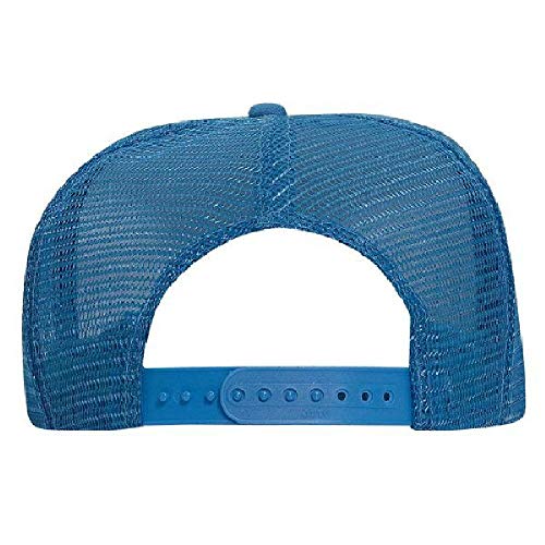 OTTO Polyester Foam Front 5 Panel High Crown Mesh Back Trucker Hat - Turquoise - Image 4