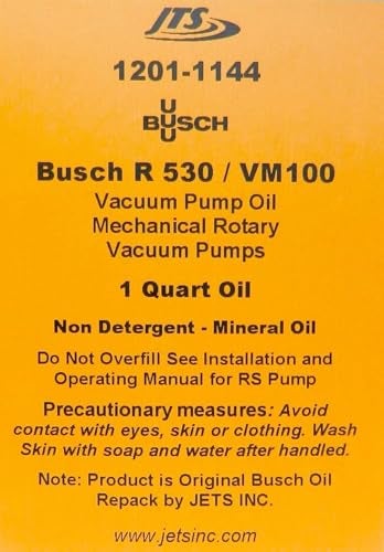 JTS Busch Pump Oil 1 Quart Busch Vacuums Pumps Busch R-530 VM100 - Image 4