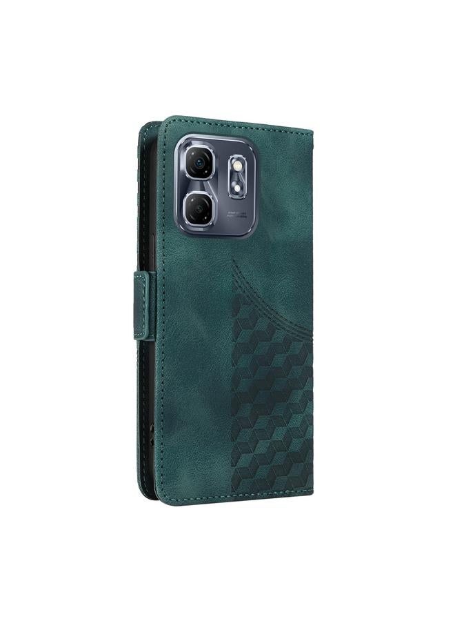 اس-توب جراب لهاتف Infinix Hot 50i / Smart 9، جراب جلدي منقوش عليه شكل معينات مرصعة بالنجوم - Image 3