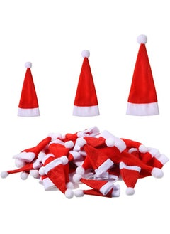 Forty Wings Forty Wings 12 Pcs 4 Mini Tiny Small Santa Claus Christmas Cap for Wine Bottle Cover Candy Lollipop Cover DIY Christmas Craft and Christmas Xmas Party Decorations Christmas Party Props Favors 