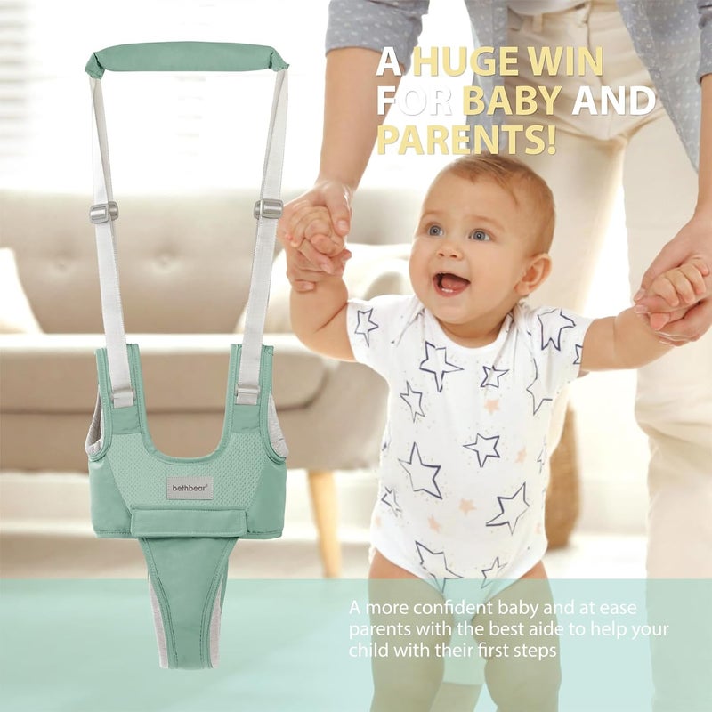 Bethbear Baby Walking Harness-Handheld Assistant Belt- Toddler Infant Walking Aid for Trainer & Support 7-24 Month Old (all-season-Green-1819) - Image 4