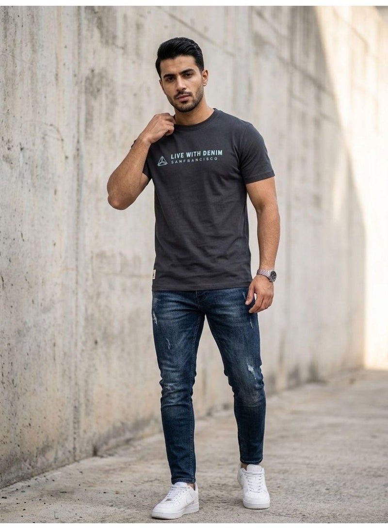 Hikes Men’s Graphic Crew Neck T-Shirt  100% Cotton  Casual Short Sleeve Tee  Breathable & Comfortable  Everyday Wear - Image 3