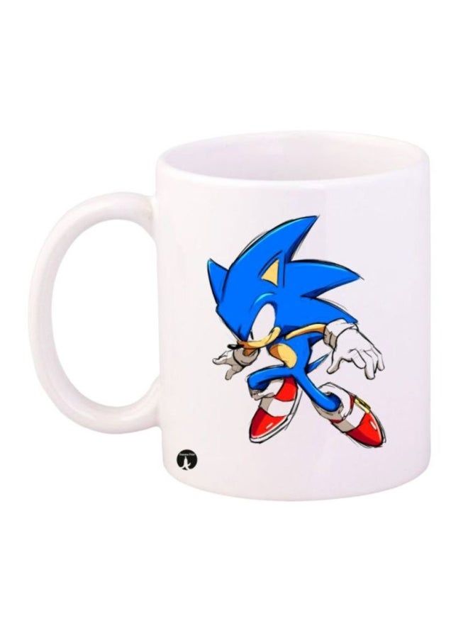 RKN Sonic Printed Mug White/Blue/Red - Image 1