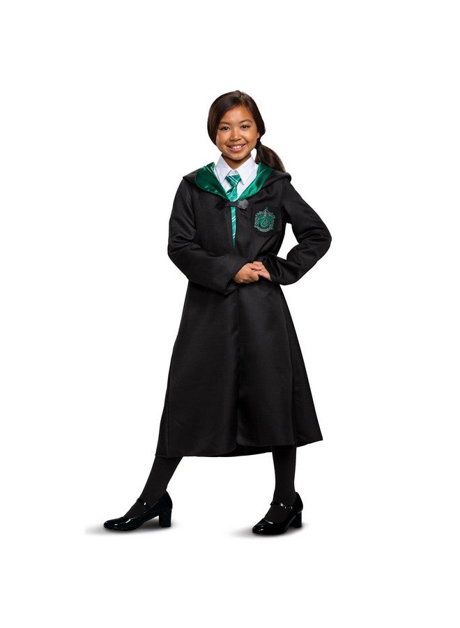 Disguise Harry Potter Slytherin Robe, Official Wizarding World Costume Robes, Classic Kids Size Dress Up Accessory, Child Size Medium (7-8), Black & Green - Image 3