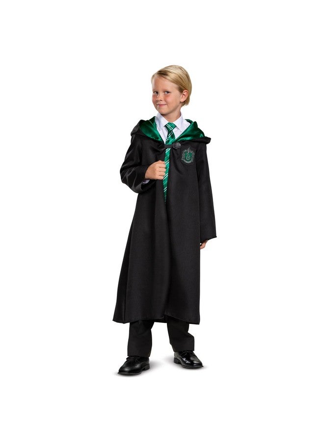 Disguise Harry Potter Slytherin Robe, Official Wizarding World Costume Robes, Classic Kids Size Dress Up Accessory, Child Size Medium (7-8), Black & Green - Image 1