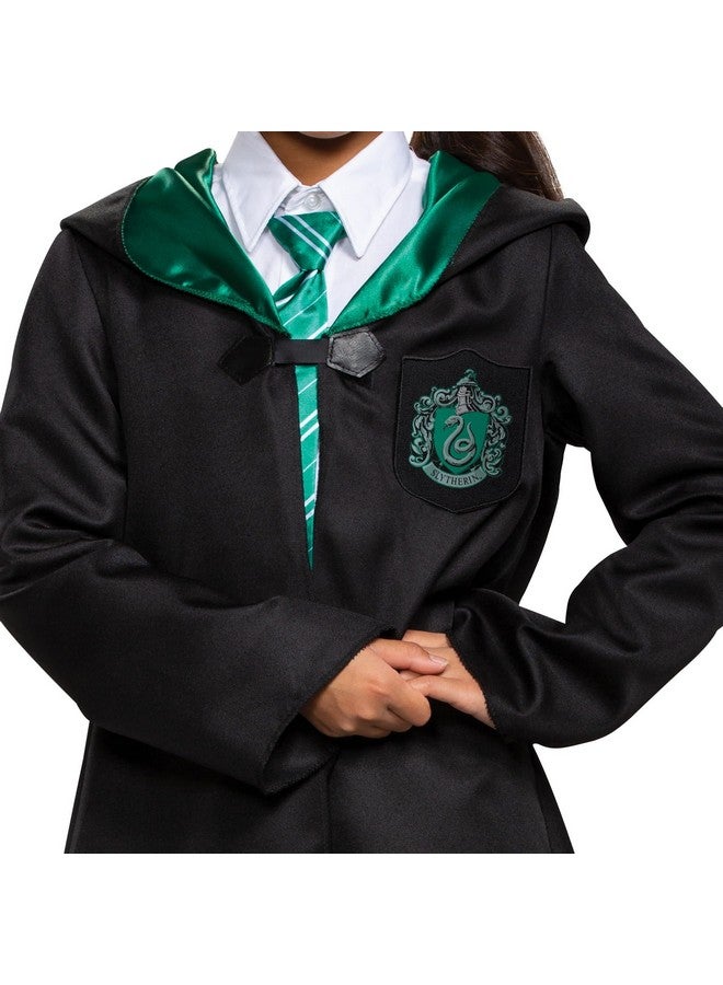 Disguise Harry Potter Slytherin Robe, Official Wizarding World Costume Robes, Classic Kids Size Dress Up Accessory, Child Size Medium (7-8), Black & Green - Image 2