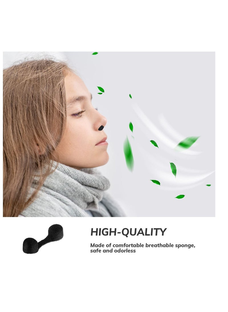 Nose Plug Filter, Disposable Nose Dust Filters Nostril Filters Spray Nose Filter Sponge Nose Plugs for Women Men Sunless Spray Tanning Outdoor Dust Construction Areas (100 Pieces Black)  - Image 2