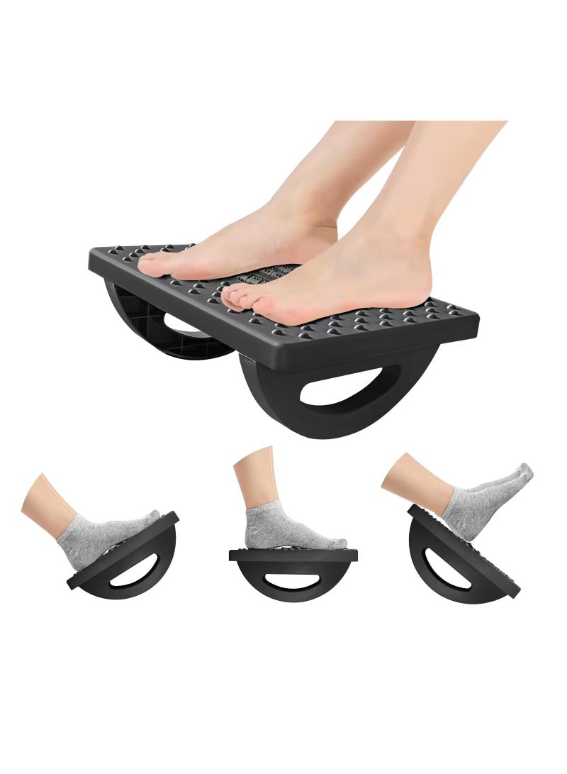 KASTWAVE راحة قدم ergonomية مع مسند قدم هزاز مع مساج مهدئ للقدم للاستخدام في المكتب والمنزل يعزز تدفق الدم في الساقين والقدمين (أسود) - Image 1