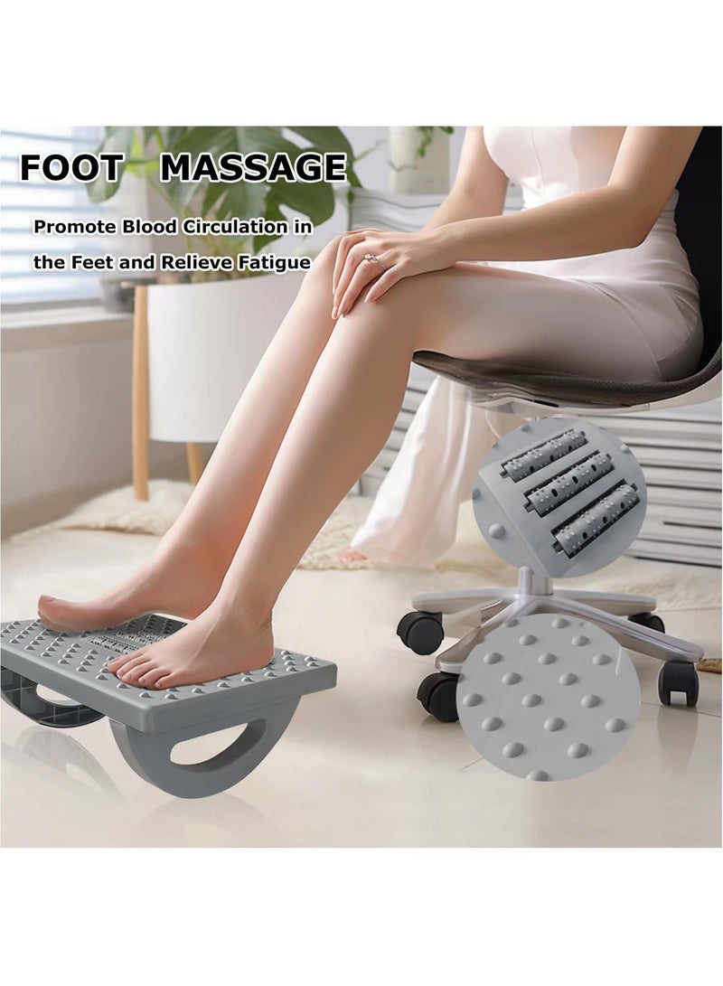KASTWAVE راحة قدم ergonomية مع مسند قدم هزاز مع مساج مهدئ للقدم للاستخدام في المكتب والمنزل يعزز تدفق الدم في الساقين والقدمين (أسود) - Image 3