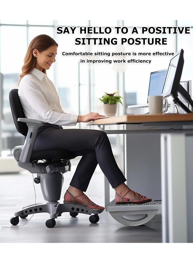 KASTWAVE راحة قدم ergonomية مع مسند قدم هزاز مع مساج مهدئ للقدم للاستخدام في المكتب والمنزل يعزز تدفق الدم في الساقين والقدمين (أسود) - Image 5
