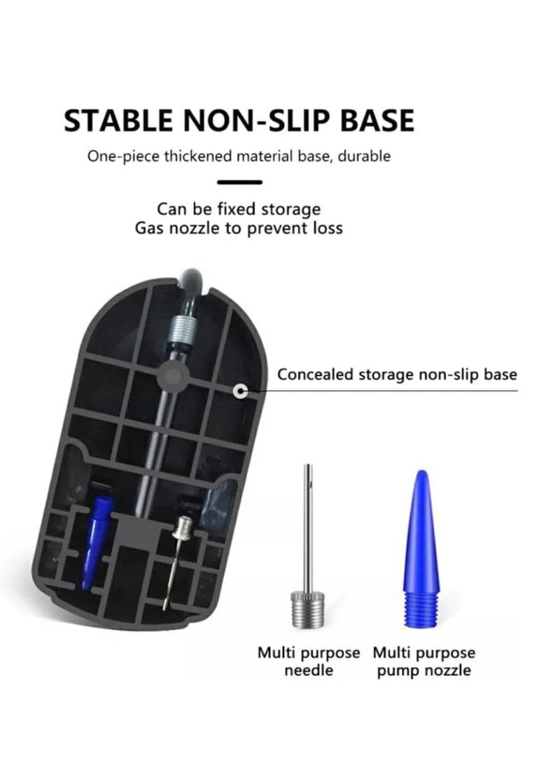 SportQ SportQ Small Bike Pump, Portable Bike Tire Pump Fit Presta & Schrader Valve Aluminum Alloy Cylinder Gas Needle Floor Pump Bike for Basketball, Football, Racing Bicycle Mountain Bike  - Image 5