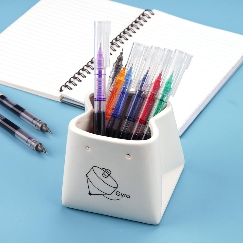 WRITECH Rolling Ball Quick Dry 0.5 mm Extra Fine Point 10 Pcs Liquid Rollerball Multicolor (Multicolor) - Image 3