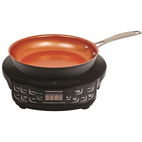 Nuwave PIC Flex with 9inch Anodized Duralon NonStick Fry Pan Portable Powerful Induction Cooktop 65Inch Heating Coil