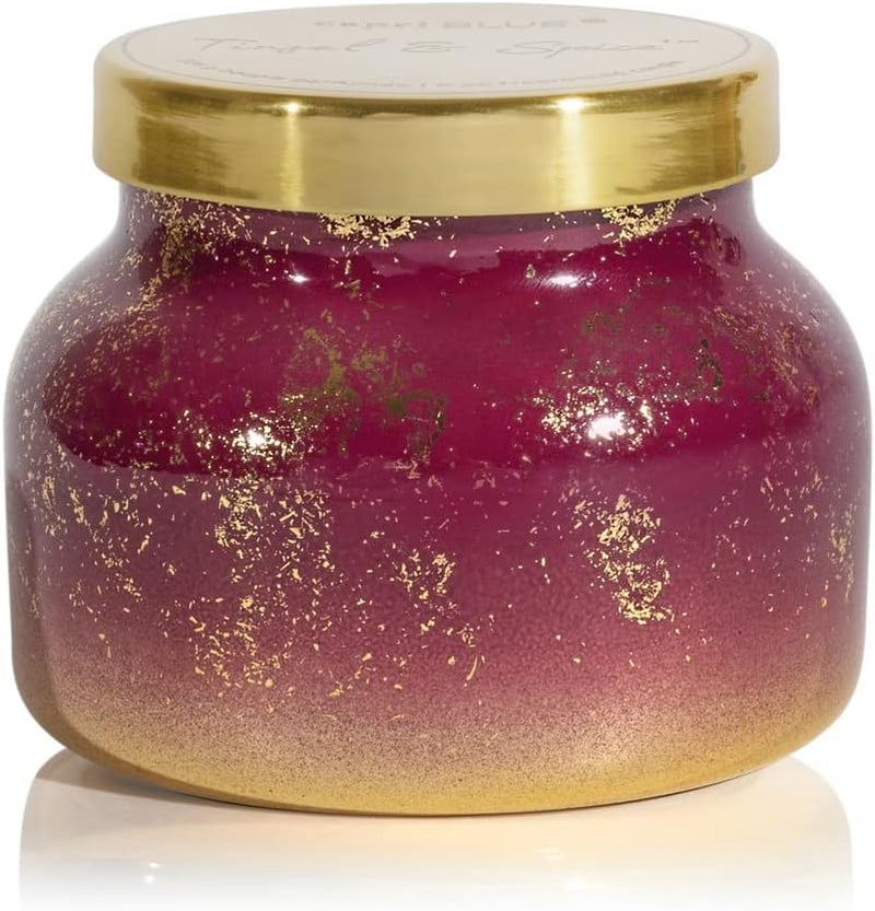 Capri Blue Glimmer Jar Candles - Luxury Holiday Scented Candles for Home - Long Lasting Soy Wax Blend - Scented Holiday & Home Decor - Tinsel & Spice Signature Petite Jar (8 oz) - Image 2