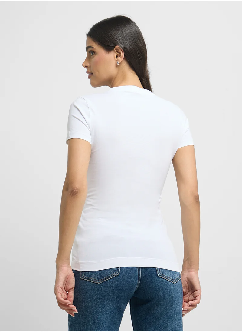 جس Logo Segquins T-Shirt